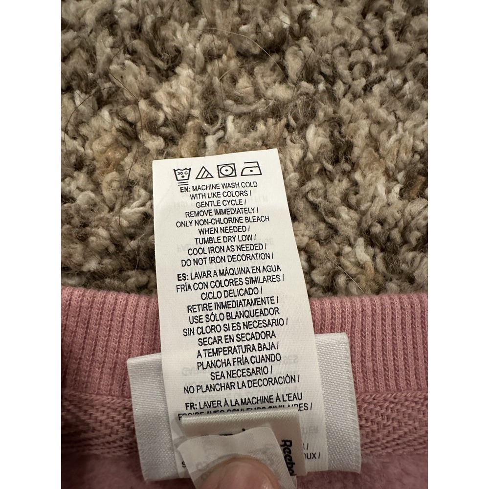 Reebok Womens Classic Crew Sweatshirt, Pink, Large - Picture 6 of 7